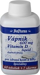 MedPharma VÁPNIK 600 mg + Vitamín D liq.