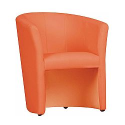 TEMPO KONDELA Kreslo, ekokoža oranžová, CUBA