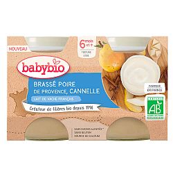 Babybio Brassé hruška škorica 2 x 130 g