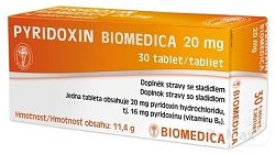 Biomedica Pyridoxin 20 mg 30 tabliet