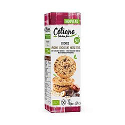 Celiane Gluten free Celiane bezlepkové krehké ovsené sušienky s kúskami čokolády a lieskovými orechami 120g.