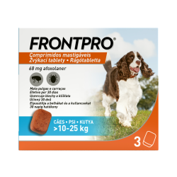 Frontpro 10 - 25 kg 68 mg 3 žuvacie tablety