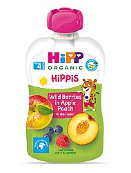 HiPP BIO 100 % ovocie Jablko-Broskyňa-Lesné ovocie 100 g