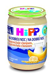 HiPP Bio mliečna Dobrú noc krupicová s banánom 190 g