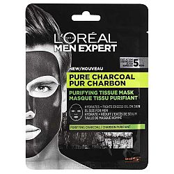 L’Oréal Men Expert Pure Charcoal plátenná maska 30 g