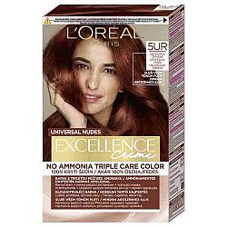 L'Oréal Paris Excellence Creme Triple Protection Farba na vlasy Všetky typy vlasov Farbené vlasy 5ur universal red 48 ml