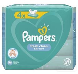 Pampers Wipes 208ks (4x52) Fresh clean