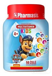 Pharmasis MULTIVITAMIN KIDS Labková patrola želé pre deti, modré 50 ks