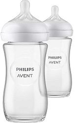 Philips AVENT Fľaša Natural Response sklenená 240 ml, 1m+ 2 ks