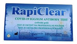 RapiClear COVID-19 IgG/IgMm test na detekciu protilátok