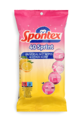 Spontex Sprint Citrus vlhčené univerzální utěrky 40 ks