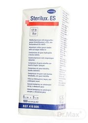 Sterilux ES kompres nesterilný 17 vlákien 8 vrstiev 5 cm x 5 cm 100 ks