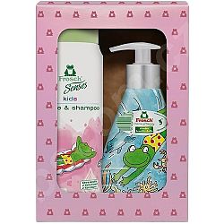 Súprava darčeková Frosch EKO, sprchovací gél/šampón + mydlo, ružová, detská, 2x 300 ml