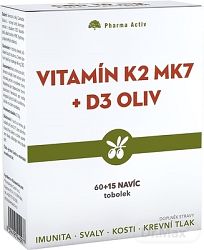Vitamín K2 MK7 + D3 OLIV 60+15 tabliet