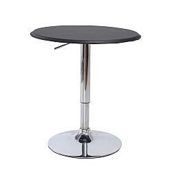 TEMPO KONDELA Barový stôl s nastaviteľnou výškou, čierna, BRANY