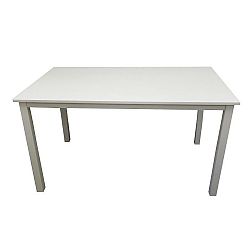 TEMPO KONDELA Jedálenský stôl, biela, 135 cm, ASTRO