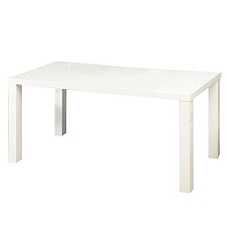 TEMPO KONDELA Jedálenský stôl, biela vysoký lesk HG, ASPER NEW TYP 3