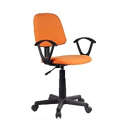 TEMPO KONDELA Kancelárska stolička, oranžová/čierna, TAMSON